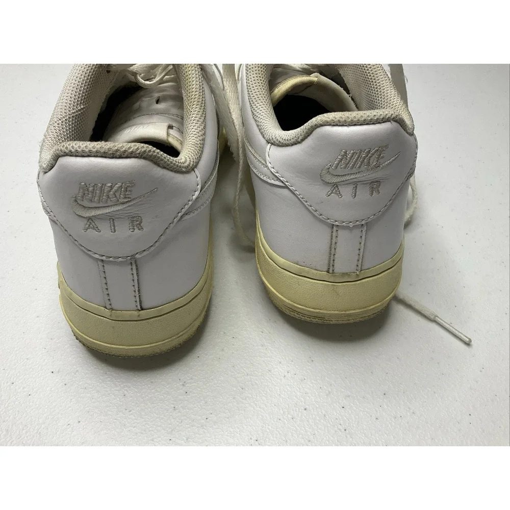 Nike Air Force 1 Low White Leather Sneakers AF1 314192-117‎ GS Youth Sz 7